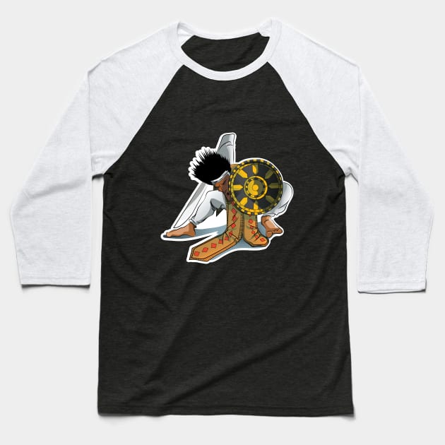 ethiopian warrior Baseball T-Shirt by Dink Treasures